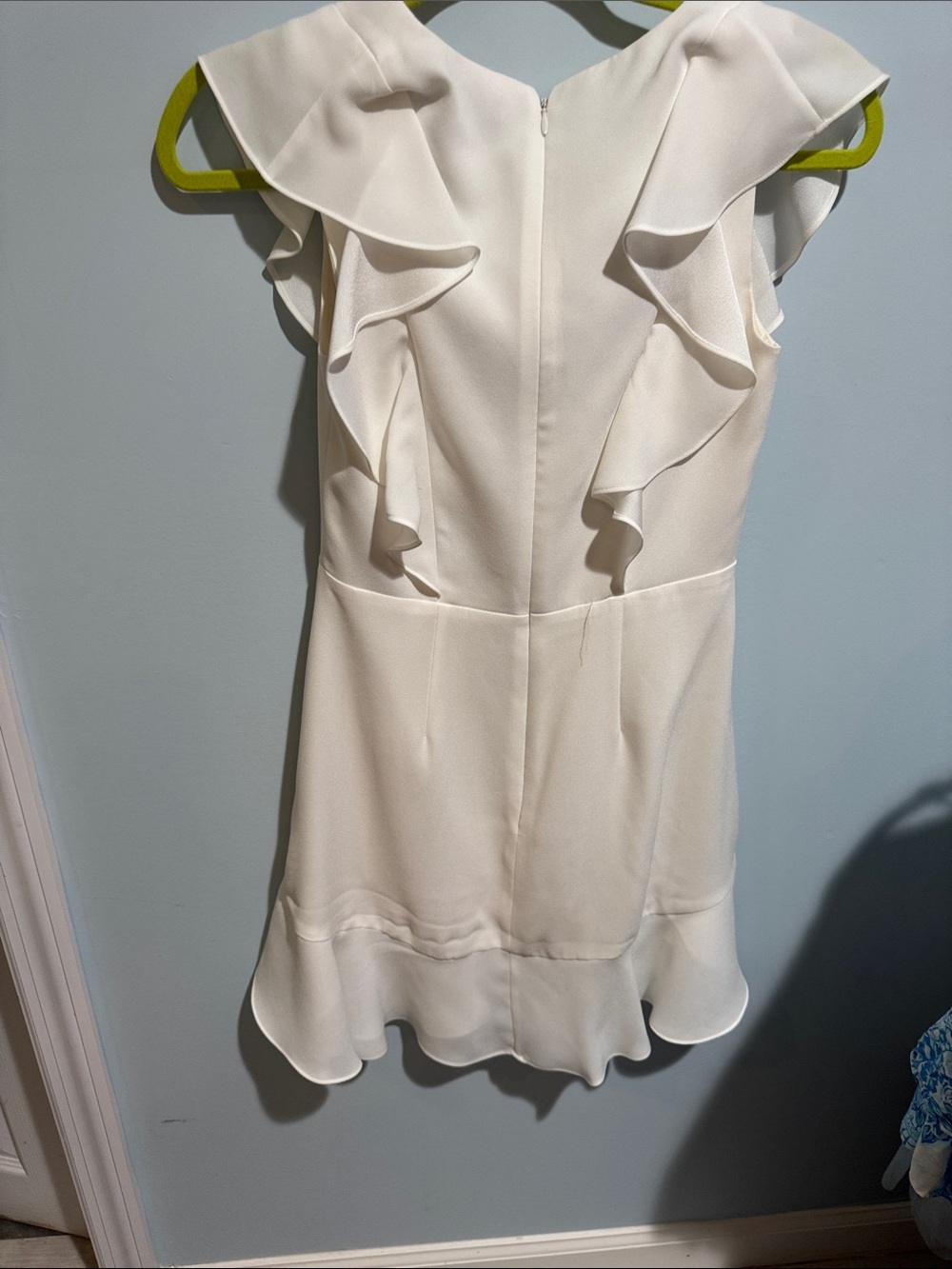 BCBGMaxAzria Ivory Ruffle Mini Dress - Picture 2 of 2
